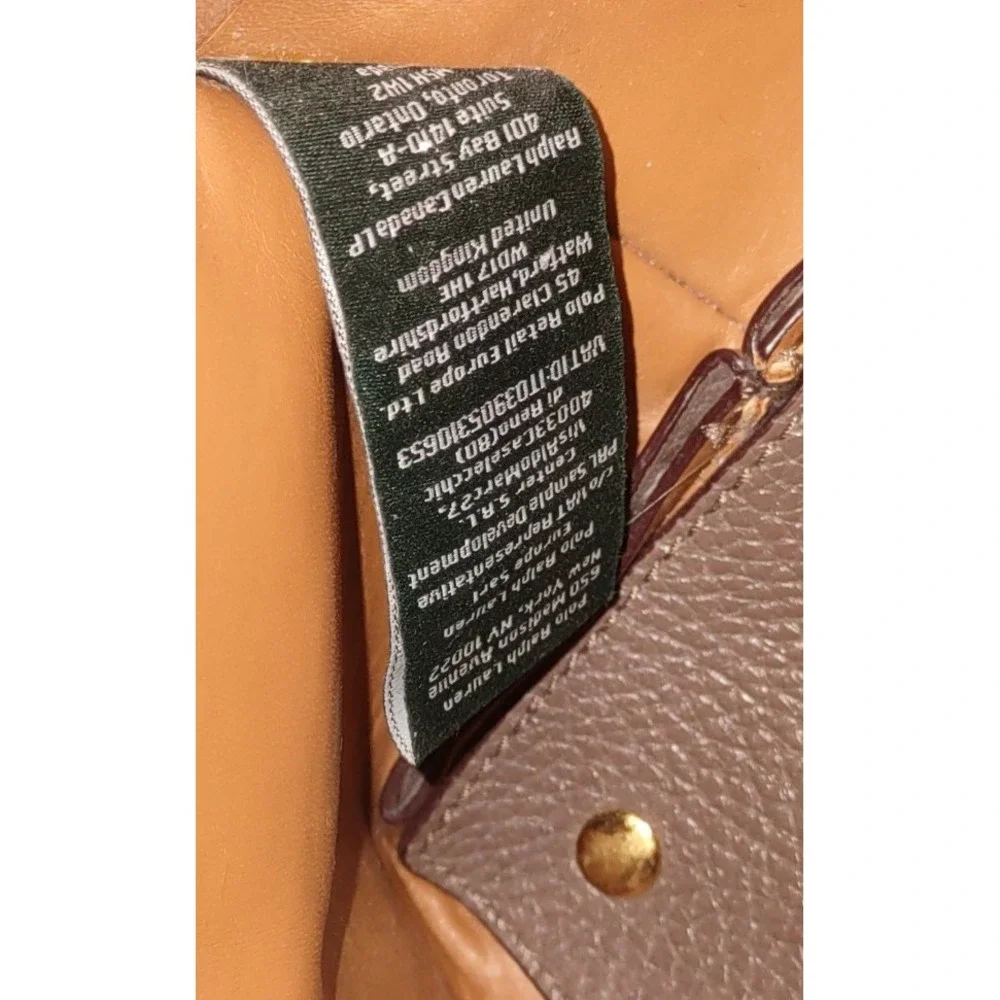 Lauren Ralph Lauren Cross Body Purse Taupe, Inside pocket, Shoulder Strap 18x13 - Picture 11 of 11